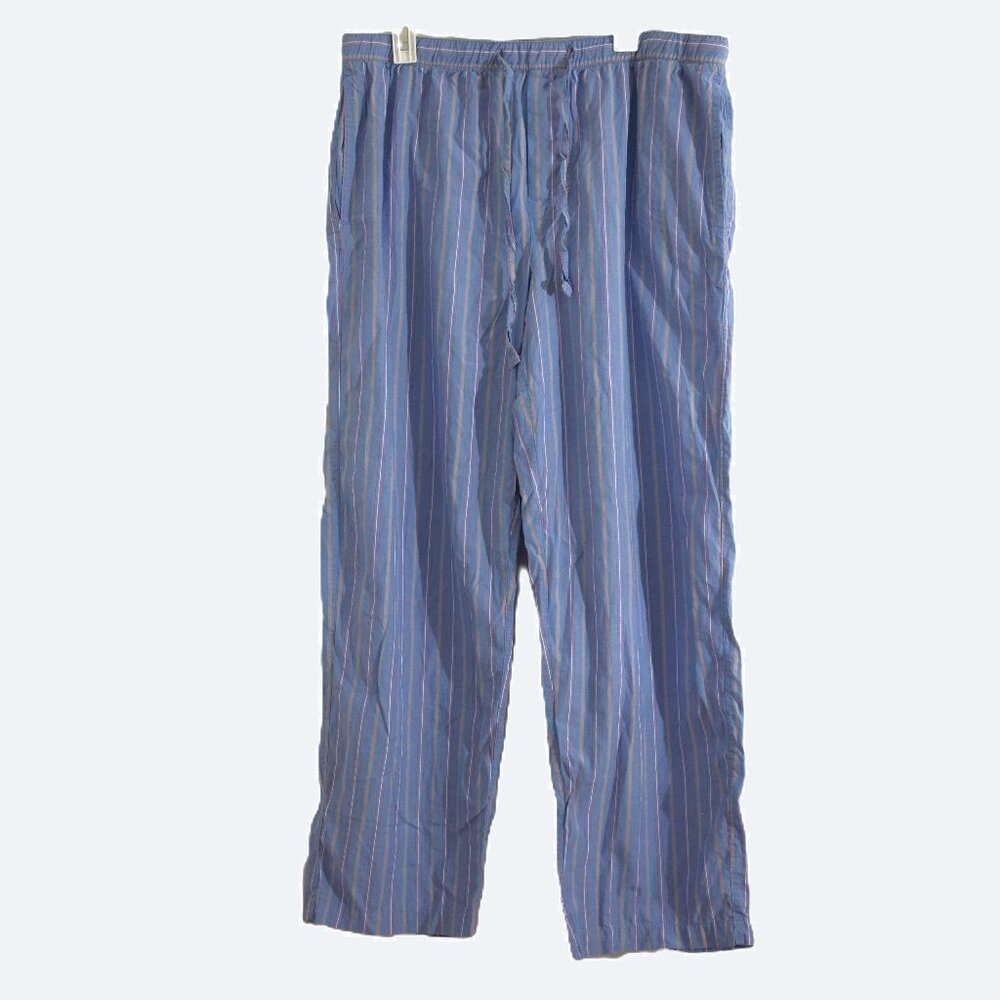 COPY - GAP blue with colourful stripes lounge pants drawstring 100% cotton size…